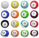 Yoqanr 16 Pcs Snooker Balls Soccer Table Game Street Ball Huge Billiards Football for Pool Ball Toy Sport Inflatable (7.87in)
