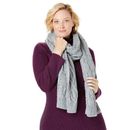Women's Cable Knit Scarf by Accessories For All in Heather Grey