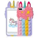 Besoar Case for iPhone 6 Plus/6S Plus/7 Plus/8 Plus 5.5" Silicone Color Cover Cute Fidget Kawaii Soft Cover Unique Design Cool Fun Funny Cases for iPhone 6/6S/7/8 Plus 5.5" Pretty Women Girls Teen