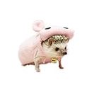 HAICHEN TEC Hedgehog Clothes Hippo Costume Small Animal Apparel Polar Fleece Material Handmade Hedgehog Hoodie Costume Accessories Outfit for Cosplay Halloween Party Pet Supplies (M (400-500g))