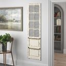 Rosalind Wheeler Cream Wood Door Inspired Panel Scroll Wall Decor w/ Mesh Netting in Brown | 68 H x 18 W x 4 D in | Wayfair