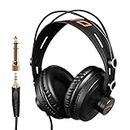 JOYO Studio Headphones Monitor Headphone for Recording Over Ear Noise Canceling for Guitar Cellphone Mixer Amplifier Podcast DJ and Keyboard Piano (JMH-02)