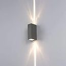 CITRA LED Grey Outdoor Modern Up and Down Laser Waterproof Wall Lamp (3000k, Warm White, 6 Watts,Metal)