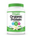 Proteína en polvo orgánica a base de plantas de órgano, grano de vainilla no transgénico, 2,03 libras