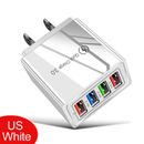 4 USB Port Quick Charge 3.0 Wall Charger w/USB Charging for iPhone Android Phone