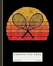 Crossed Tennis Racquets Retro Composition Book