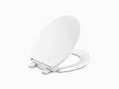Kohler 24494-A-0 Border ReadyLatch Quiet Round Closed Front Toilet Seat in White