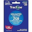 Tracfone New $25 Unlimited Talk, Text, 2GB Data - 30 Day Smartphone Plan