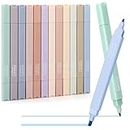 Miiepls Double Tête Surligneurs Pastel Esthétiques 12pcs, Couleurs Assorties No Bleed Dry Fast Easy to Hold pour Journal Bible Planner Notes School Office Supplies