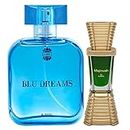 Ajmal Blu Dreams EDP Citurs Fruity Perfume 100ml for Men and Majmua Concentrated Perfume Oil Oriental Alcohol-free Attar 10ml for Unisex