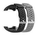 Huabao Bracelet Compatible avec Polar M400 / M430,Ajustable Silicone Sport Band Remplacement Bracelet pour Polar M400 / M430 Montre (Noir+Gris)