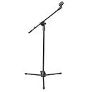 Youyijia Mic Stand Boom Microphone Stand Adjustable Straight Microphone Stands Collapsible Studio Holder with Tripod Telescoping Mic Clip for Musicians Party Stage 82-152cm