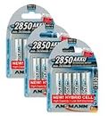 Ansmann AA 2850 Hybrid High Capacity, Low Discharge Rechargeable Batteries 12 Pack