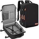 BAGODI Travel Laptop Backpack,15.6 Inch Flight Approved Carry on Backpack,Waterproof Large 40L Hiking Backpack Daypack (Black)