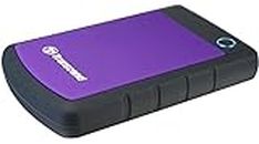Transcend StoreJet 25H3P 1TB USB 3.1 Gen 1 Shock Resistant Rugged Portable External Hard Drive Purple, Slim - TS1TSJ25H3P