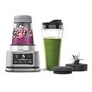 Ninja Foodi Power Nutri Blender 2-in-1, Blend Smoothie Bowls, Thick Spreads & Frozen Drinks, Automatic Programs, 700ml Cup & 400ml Bowl with with Power Paddle, 1100W, Silver CB100UK
