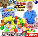 Play Food Kitchen Fruit Vegetable Food Toy Cutting Set Gift Pretend Play Money