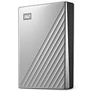 WD 2TB My Passport Ultra Portable HDD USB-C with software for device management, backup and password protection - Works with PC, Xbox X, Xbox S, PS4 and PS5 - Silver (Reacondicionado)