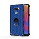 Cell Phone Cases for for LG Stylo 6 Shockproof Honeycomb PC + TPU Ring Holder Protection Case Smart Phone Shell