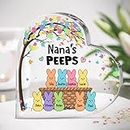 Pawfect House Grandma's Peeps - Acrylic Plaque Bunny Decor Grandma Gifts Personalized Spring Gifts - Best Grandma Gifts - Mothers Day Gifts - Centerpiece Table Decorations, Gifts For Grandmom