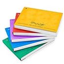 Ashton and Wright Revision Cards Book - Gummed Spine - 14.9 x 10.8cm - 50 Sheets - Mottled Cover - 1 of Each Colour - Pack of 5
