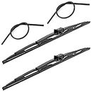 2Pcs 32" Heavy Duty Windshield Saddle Mount Wiper Blade Replacement for Motorhome, Recreational Vehicle RV and bus with 2 Rubber Refills Window Wiper Blade - 32"/32"(Set of 2）