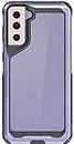 Ghostek ATOMIC slim S21 Plus Case with Protective Aluminum Metal Bumper and Clear Back Tough Heavy Duty Shock-Absorbent Protection Designed for 2021 Samsung Galaxy S 21+ 5G (6.7 Inch) (Phantom Violet)