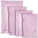 YUNJU 60 Mixed Mailing Postal Self-Seal Closure Plastic Bags - Envelopes for Posting Clothes, Postal, Packaging, Shipping Bags - Tempered Proof, Secure Medium Postage Bags - Mixed Sizes - Pink