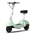 OKAI EA10 Electric Scooter with Seat, Up to 25-34 Miles Range & 15.5MPH, Modern Moped Scooter Bike with 10inch Vacuum Tires (EA10 Pro, Green)