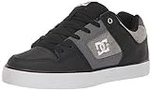 DC Men's Pure Casual Skate Shoe, Black/White/Armor, 9