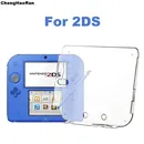 1piece Clear Crystal Protective Case Cover Hard Shell Skin for 2DS + Anti Dust Film For Nintendo 2DS