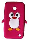 SKS Distribution® Hot Pink Silicone Penguin Phone Case/Cover for Nokia Lumia 630