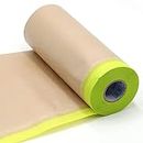 Tape and Drape, Masking Paper, Auto Body Supplies Masking Paper, Masking Paper for Painting, Assorted Masking Paper, for Car, Furniture, Floor（20 inches Wide X 50 feet Long）