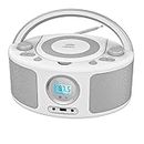 CD Radio Portable CD Player Boombox with Bluetooth,FM Radio, USB Input and 3.5mm AUX Headphone Jack,CD-R/CD-RW/MP3/WMA Playback,AC/DC Operated(WTB-791)