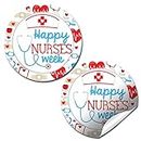 Happy Nurses Week Nurse Appreciation Themed Stickers, 40 2" Circle Stickers, Great for Favors, Envelope Seals & Goodie Bags by Amanda Creation