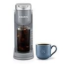 Keurig K-Iced Single Serve K-Cup Pod Coffee Maker, Featuring Simple Push Blue Button Brew Over Ice, Grey
