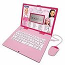 Lexibook - Mattel Barbie JC598BBi1 Bilingual Learning Computer French / English Toy for Kids with 124 Activities for Learning, Fun and Piano Playing, Pink