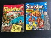 COMIC AMAZING STORIES OF SINISTER TALES No 190 & 196 1970 ALAN CLASS