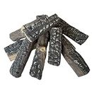 Gas logs 8pcs gas fireplace logs,simulated firewood,decorative ceramic wood fire logs,windless,for indoor and outdoor fireplaces and fire pits,Gas, Vented, Ventless, Electric, Ethanol,Gel Inserts.
