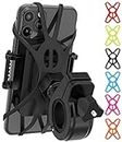 TruActive Premium Bike Phone Mount Holder, Motorcycle Phone Mount, 6 Color Bands Included, Cell Phone Holder for Bike Universal Any Phone or Handlebar, Bike Phone Holder, ATV Tool Free Install