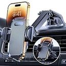 Miracase Car Phone Holder【Super Suction Cup & Ultra Stable Double Steel-Hook】 Universal Mobile Phone Holder for Car, 360° Rotation Car Phone Mount for all 4.5"-7" Smartphone