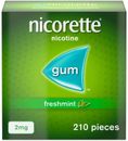Nicorette FreshMint fresh Mint Gum, 2 mg, 210 Pieces "ships super fast from USA"