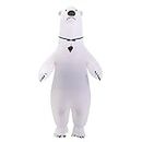 SIREN SUE Polyester An Inflatable Polar Bear Costume For A Halloween Performance White, Large