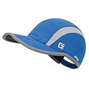 GADIEMKENSD Quick Dry Sports Hat Lightweight Breathable Soft Outdoor Run cap (Folding Series,Blue)