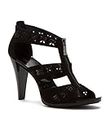MICHAEL Michael Kors Berkley Women's Black Floral T-Strap Sandal -5.5 US M/Euro -35.5 (M)
