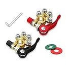 2PCS Battery Terminal Connectors, 4 Way Quick Release Disconnect Battery Terminals, Positive Negative Battery Cable Ends for SAE/JIS Type A Posts by ZONBANG (Copper)