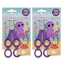 Ashton and Wright - Children's Double Hole Training Scissors - Purple - Right Handed - Pack of 2
