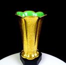Pickard Porcelain #850 Gold Encrusted Daisy & Green Vintage 7" Vase 1928-1938