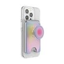 PopSockets Phone Wallet with Phone Grip & Expanding Kickstand, Phone Card Holder, Magnetic Ring for iPhone and Android Included, Wallet Compatible with MagSafe® - Aura