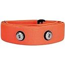 Rich Green Valley Heart Rate Monitor Replacement Chest Strap,Soft Adjustable Chest Strap Fits for Polar Wahoo Tickr Garmin Chest belt,Orange Standard